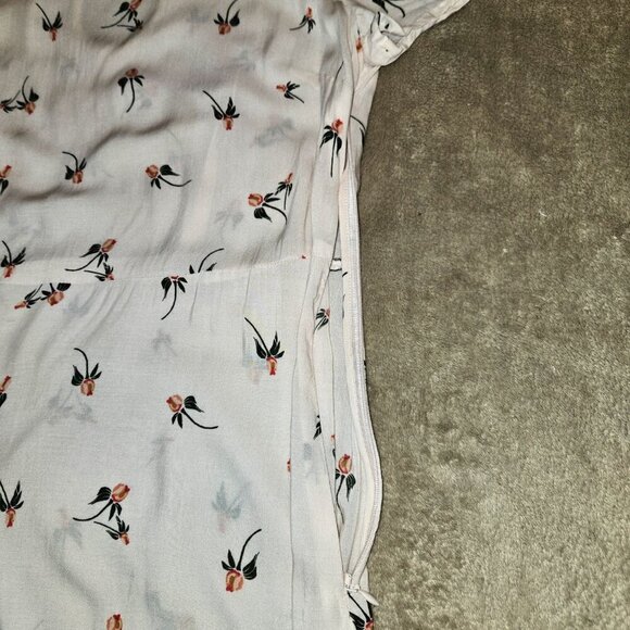 Free People 90s Rosebud Floral Mini Dress Babydoll Blush Size 4 - Picture 13 of 13